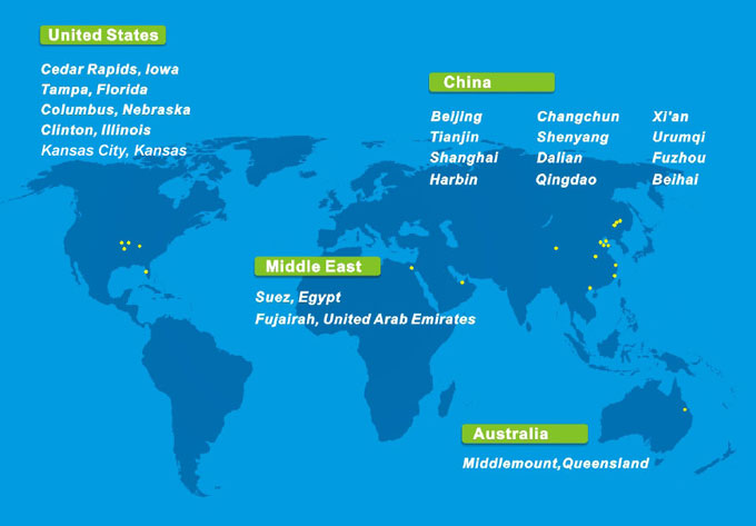 World Operations and Project Sites Map